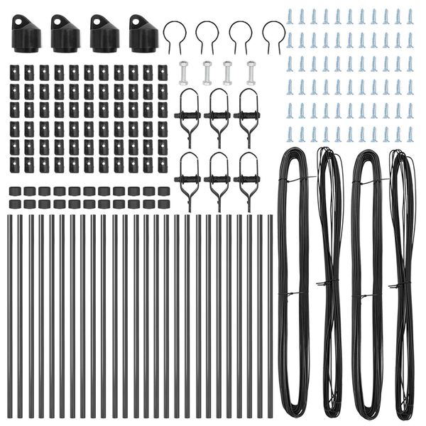 vidaXL Tvorelės stulpas Kita 26 pcs Pilka 3,2 x 3,2 x 120 cm Plienas