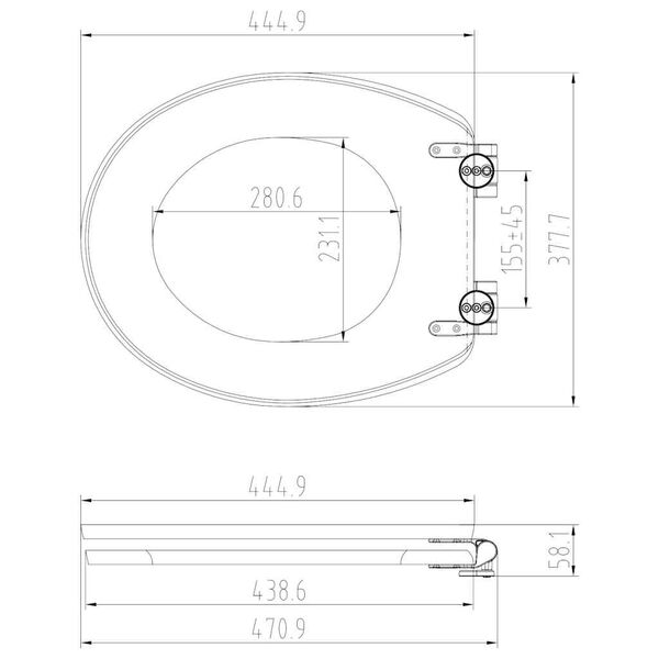 RIDDER Klozeto sėdynė su soft-close mechanizmu Tampa, bambukas