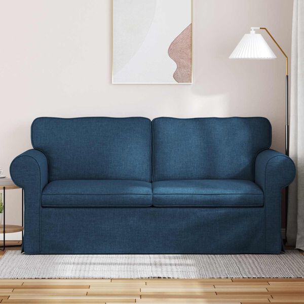 vidaXL Sofa 140cm Mėlyna Metalas