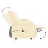 vidaXL Keturvietis masažinis krėslas, kreminis, dirbtinė oda