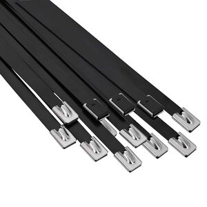 vidaXL Laido tvirtinimas 12 vnt. 7,9 x 500 mm Juoda