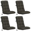 vidaXL 4 dalių auk&scaron;tų atlo&scaron;ų kėdžių pagalvės VIANEN 4 pcs Antracito