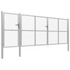 vidaXL Sodo vartai, plieniniai, 500x150 cm, sidabriniai