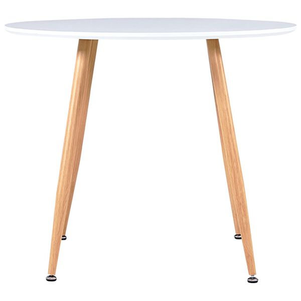 vidaXL Valgomojo komplektas, 5 dalių, jūros mėlynas, dirbtinė oda