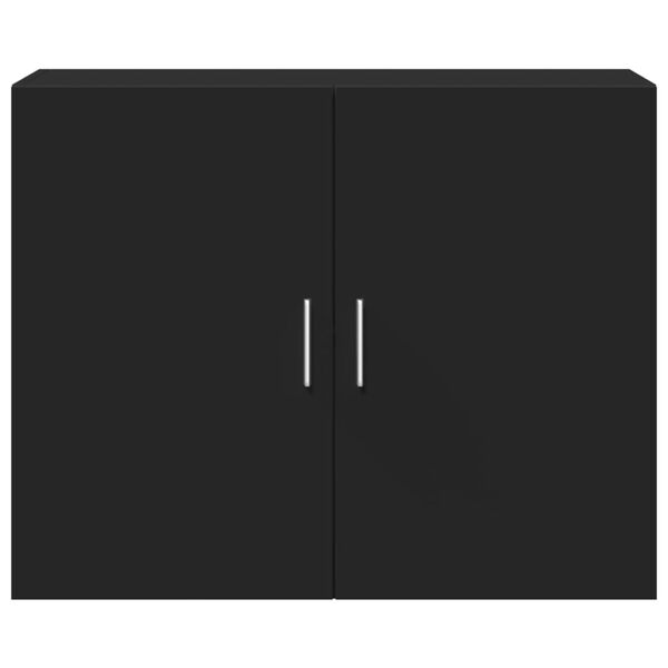 vidaXL Sieninė spintelė, juoda, 80x42,5x64cm, apdirbta mediena
