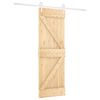 vidaXL Stumdomos durys su įrangos rinkiniu, 70x210cm, pušies masyvas