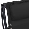 vidaXL Sulankstomos terasos kėdės, 2 vnt., juoda, tekstilenas