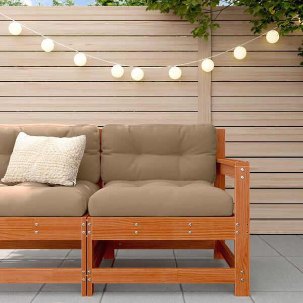 vidaXL Sodo kampinis sofų Tvirtas pu&scaron;ies medis Va&scaron;ko Ruda