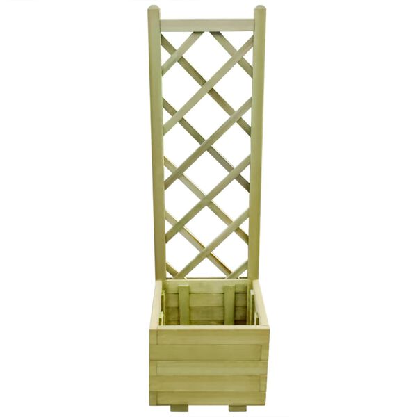 vidaXL Treliažas su vazonu, 40x40x135cm, impregnuota mediena