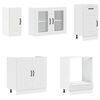 vidaXL Virtuvinių spintelių komplektas, 8 dalių, Kalmar, balta