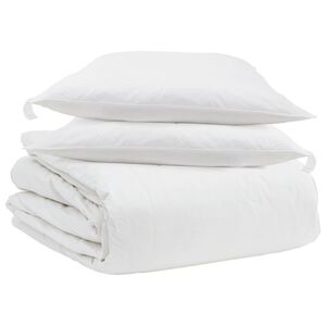 vidaXL Antklodžių rinkinys su pagalve 3 pcs Balta Plunksna