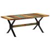 vidaXL Valgomojo stalas, 180x90x73cm, perdirbtos medienos masyvas