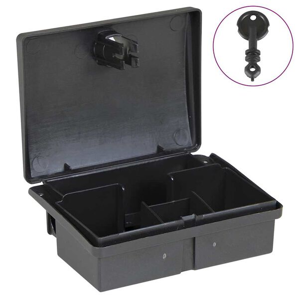 vidaXL Pelės spąstai, 10vnt., juodos spalvos, 13x10x4cm