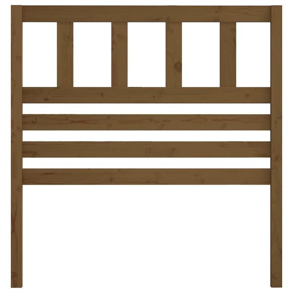 vidaXL Lovos galvūgalis, medaus rudas, 81x4x100cm, pu&scaron;ies masyvas