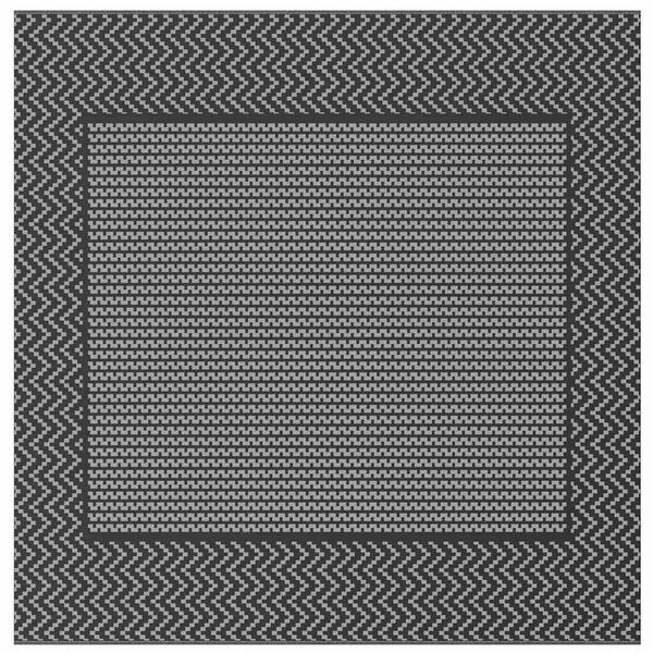 vidaXL Lauko kilimas ARAKIL Juoda ir pilka 300 x 300 cm PP