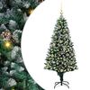 vidaXL Dirbtinė Kalėdų eglutė Žalia 150 cm PVC ir Plienas ir Plastikas