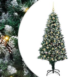 vidaXL Dirbtinė Kalėdų eglutė Žalia 180 cm PVC, plienas ir plastikas
