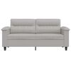 vidaXL Dvivietė sofa, &scaron;viesiai pilka, 140cm, mikropluo&scaron;to audinys