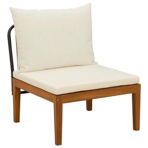 vidaXL Sodo vidurinė sofa su pagalvėlėmis Natūrali