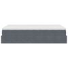 vidaXL Osmanų lovos rėmas su čiužiniu, pilkas, 120x200cm, aksomas