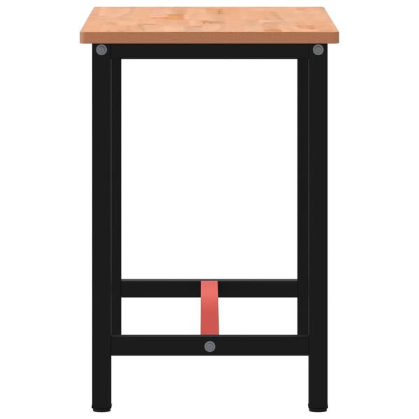 vidaXL Darbastalis, 115x55x81,5cm, bukmedžio masyvas ir metalas