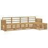 vidaXL Lauko sofos komplektas 5 pcs Balta 257 x 122,5 x 73 cm