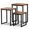 vidaXL Kavos staliukų komplektas iš 3 dalių, perdirbtas tikmedis