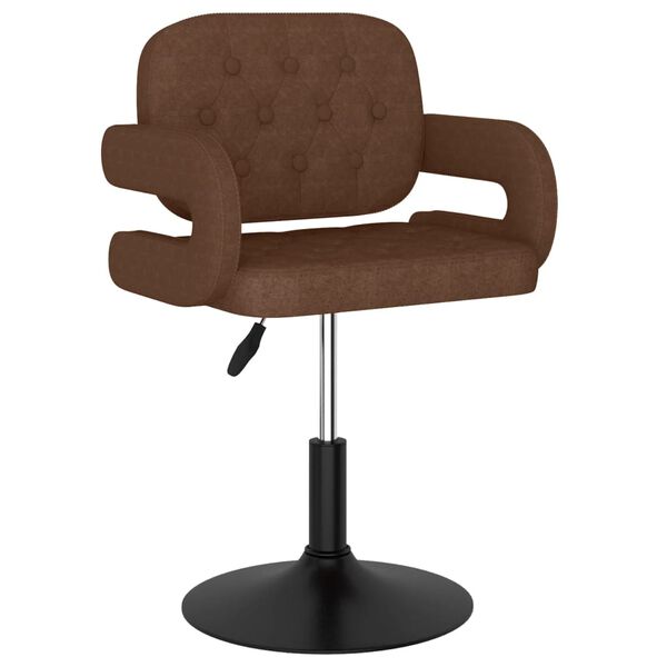 vidaXL Pasukama valgomojo kėdė, rudos spalvos, audinys