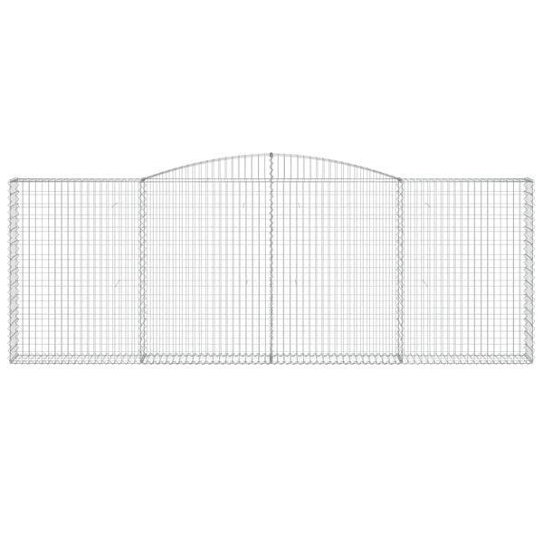 vidaXL Išlenkti gabiono krepšiai, 8vnt., 400x30x140/160cm, geležis