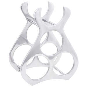 vidaXL Vyno stovas Sidabro 32 x 14 x 37.5 cm Aliuminis