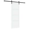 vidaXL Slankios durys 78 x 211 cm Apdirbta mediena Balta ir juoda