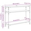 vidaXL Konsolinis stalas su lentyna Juodas ąžuolas 100 x 29 x 75 cm
