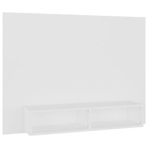 vidaXL Sieninė TV spintelė, balta, 120x23,5x90cm, apdirbta mediena