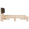 vidaXL Lovo rėmas su apmu&scaron;tu galvūgaliu Taupe 150 x 200 cm
