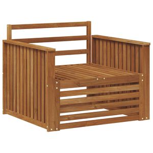 vidaXL 2 Vienetas Sofa su porankiais Kietos akacijos mediena Natūrali