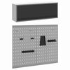 vidaXL Įrankių spinta ir pegboard rinkinys su lentyna 3 pcs Juoda