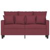 vidaXL Dvivietė sofa, raudonojo vyno spalvos, 120cm, audinys