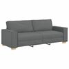 vidaXL Sofa 3 pcs Tamsiai pilka Lino mišinio audinys