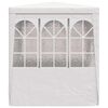 vidaXL Proginė palapinė su šoninėmis sienomis, balta, 2x2m, 90g/m²