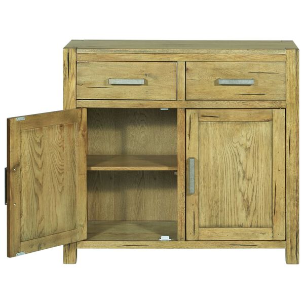 vidaXL &Scaron;oninė spintelė, 90x35x83cm, neapdorota ąžuolo mediena