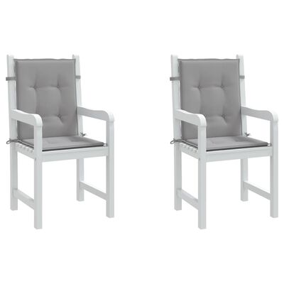 vidaXL Sodo kėdės pagalvėlės, 2vnt., pilkos, audinys