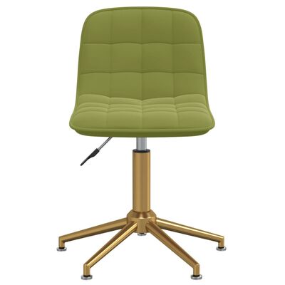 vidaXL Pasukamos valgomojo kėdės, 2vnt., šviesiai žalios, aksomas