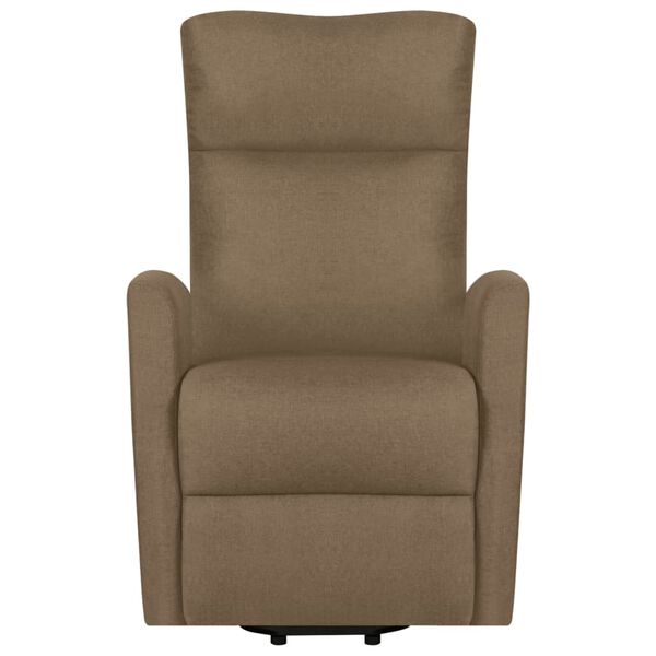 vidaXL Atsistojantis masažinis krėslas, taupe spalvos, audinys