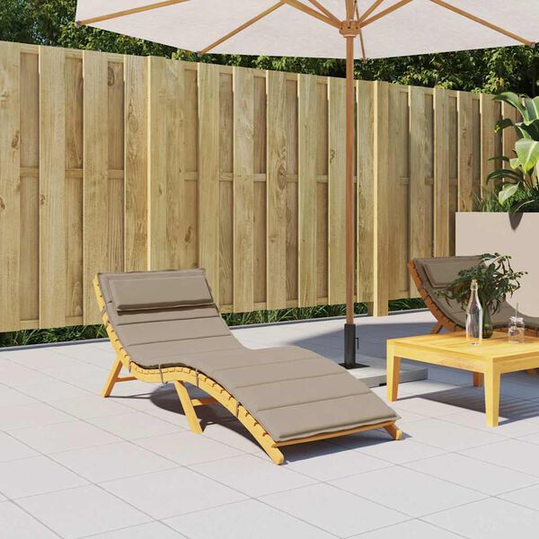 vidaXL Saulės gulto čiužinukas, taupe, 180x60x4cm, oksfordo audinys