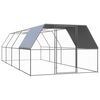 vidaXL Lauko narvas vi&scaron;čiukams, 3x8x2m, galvanizuotas plienas