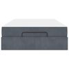 vidaXL Lovos rėmas su čiužiniu su čiužiniu 2 pcs Blanki pilka Aksomas