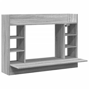 vidaXL Sieninis ra&scaron;omasis stalas, pilkas ąžuolo, 105x48x75cm, mediena