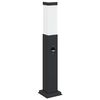 vidaXL Apsauginis stulpelis su jutikliu, 50 cm, juodas, IP44