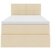vidaXL Lova su daiktų laikymo vieta ir čiužiniu Kremas 100 x 200 cm