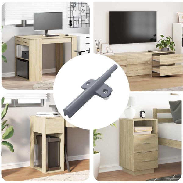 vidaXL Mink&scaron;tas uždarymo amortizatorius 12 pcs Pilka 125 x 47 x 15 mm